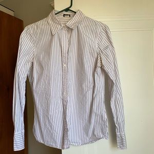 J. Crew, pink and blue striped button down